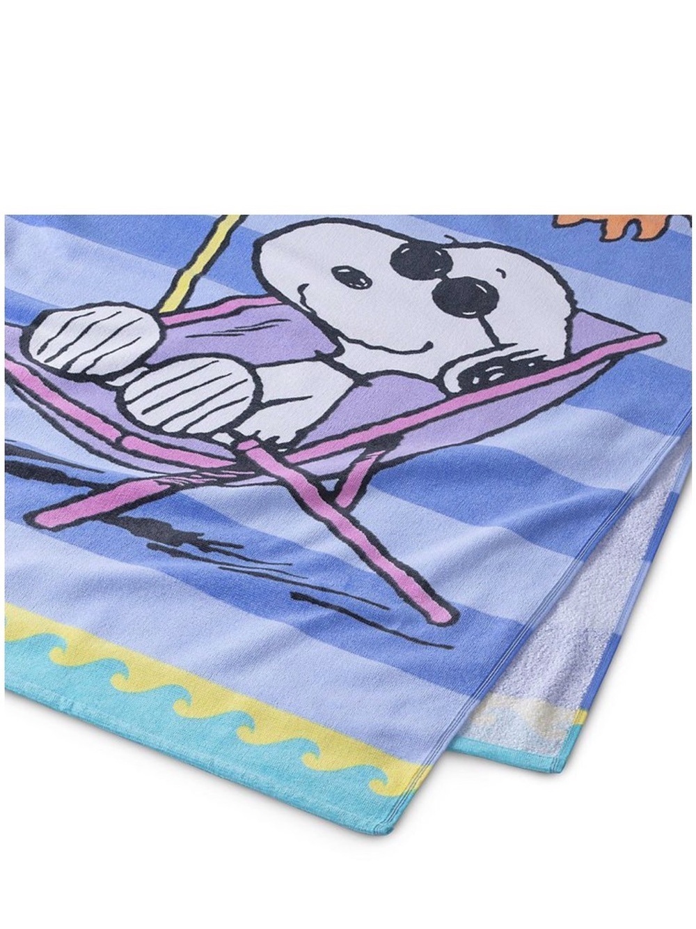 SNOOPY Beach Towel - Blue Stripes - Picture 3 of 4
